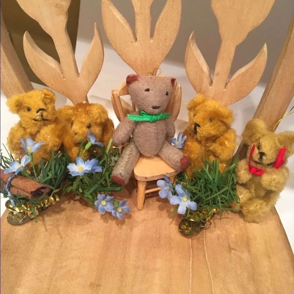 5 Teddy Bear Ornaments